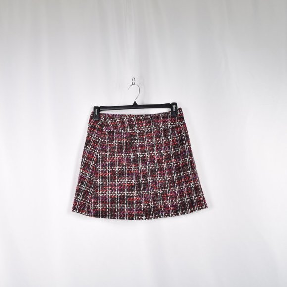 Maison Jules Tweed Mini Skirt, Purple, Size M - Picture 6 of 6